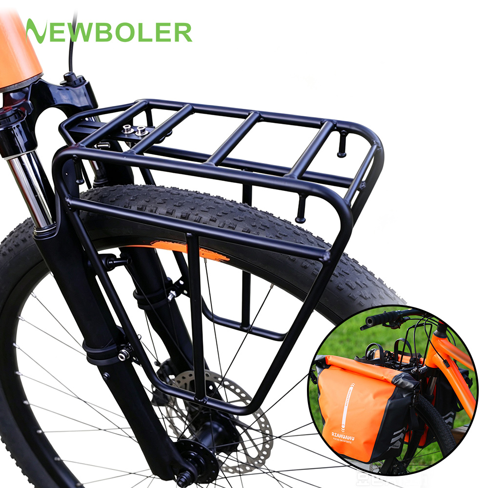 Bike Cargo Rack - NEWBOLER Portapacchi Anteriore per Bici Gravel,