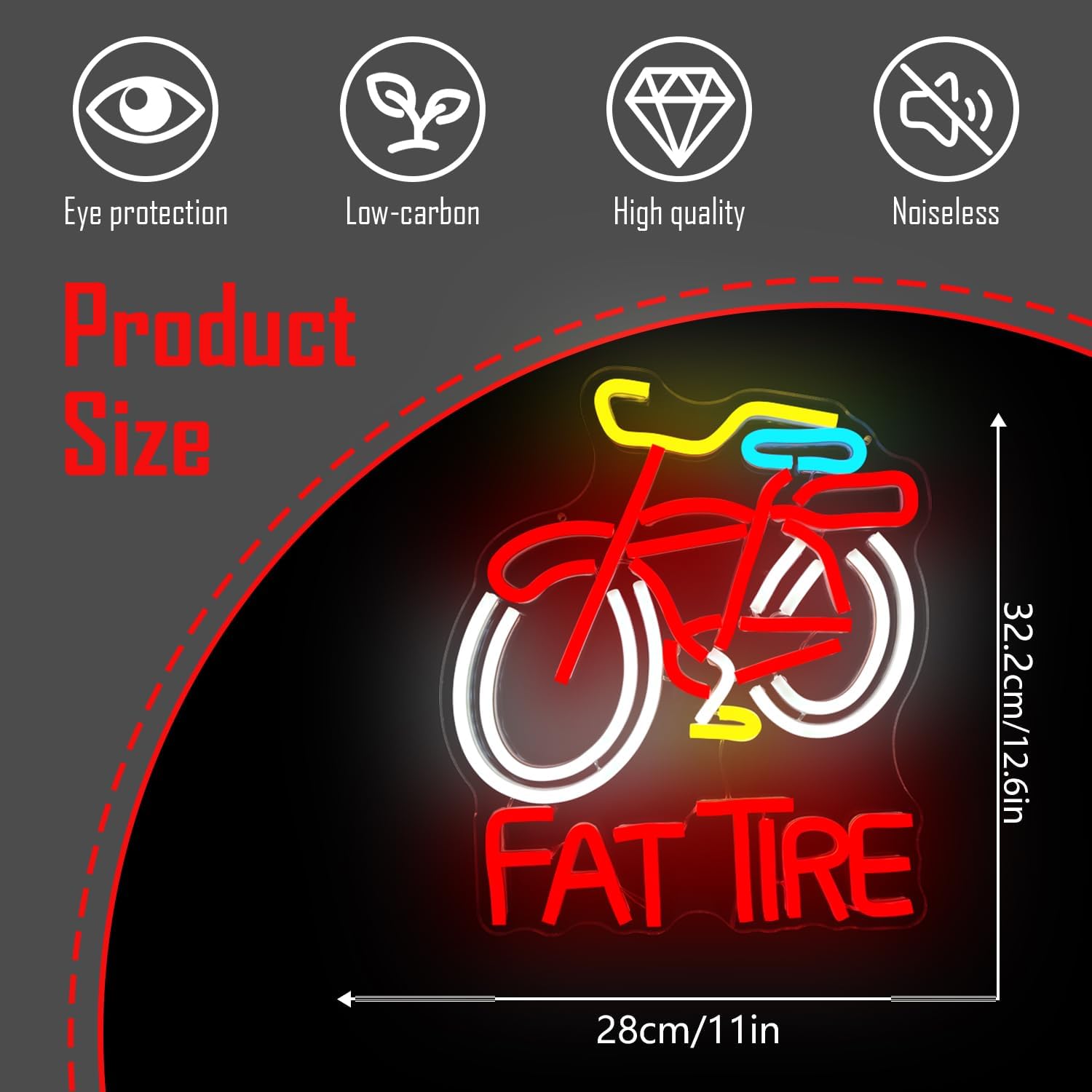 Insegna LED Neon per Bici Fat  - Cycling Gear Store recensione e prezzo