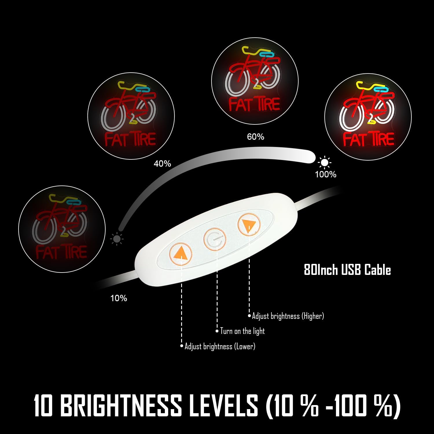 Insegna LED Neon per Bici Fat  - Cycling Gear Store recensione e prezzo